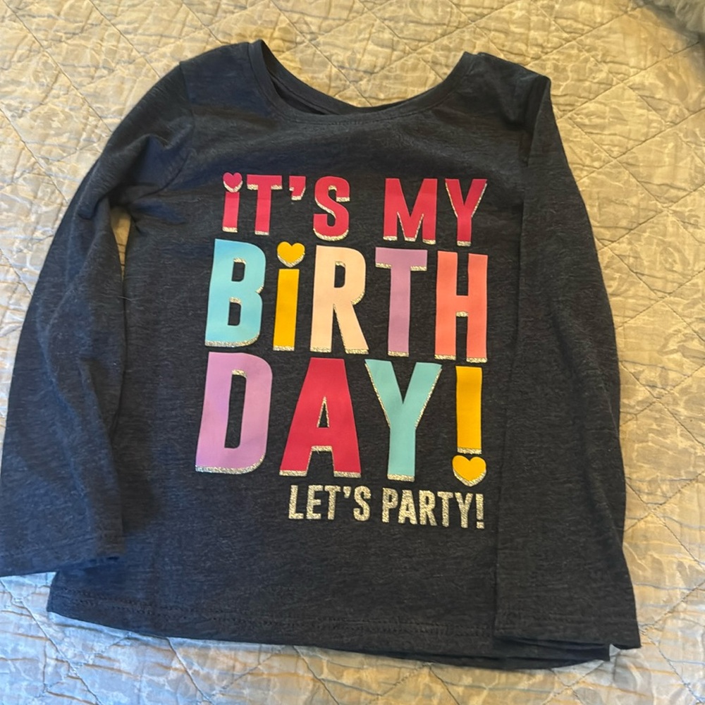 2T it’s my birthday long sleeved shirt